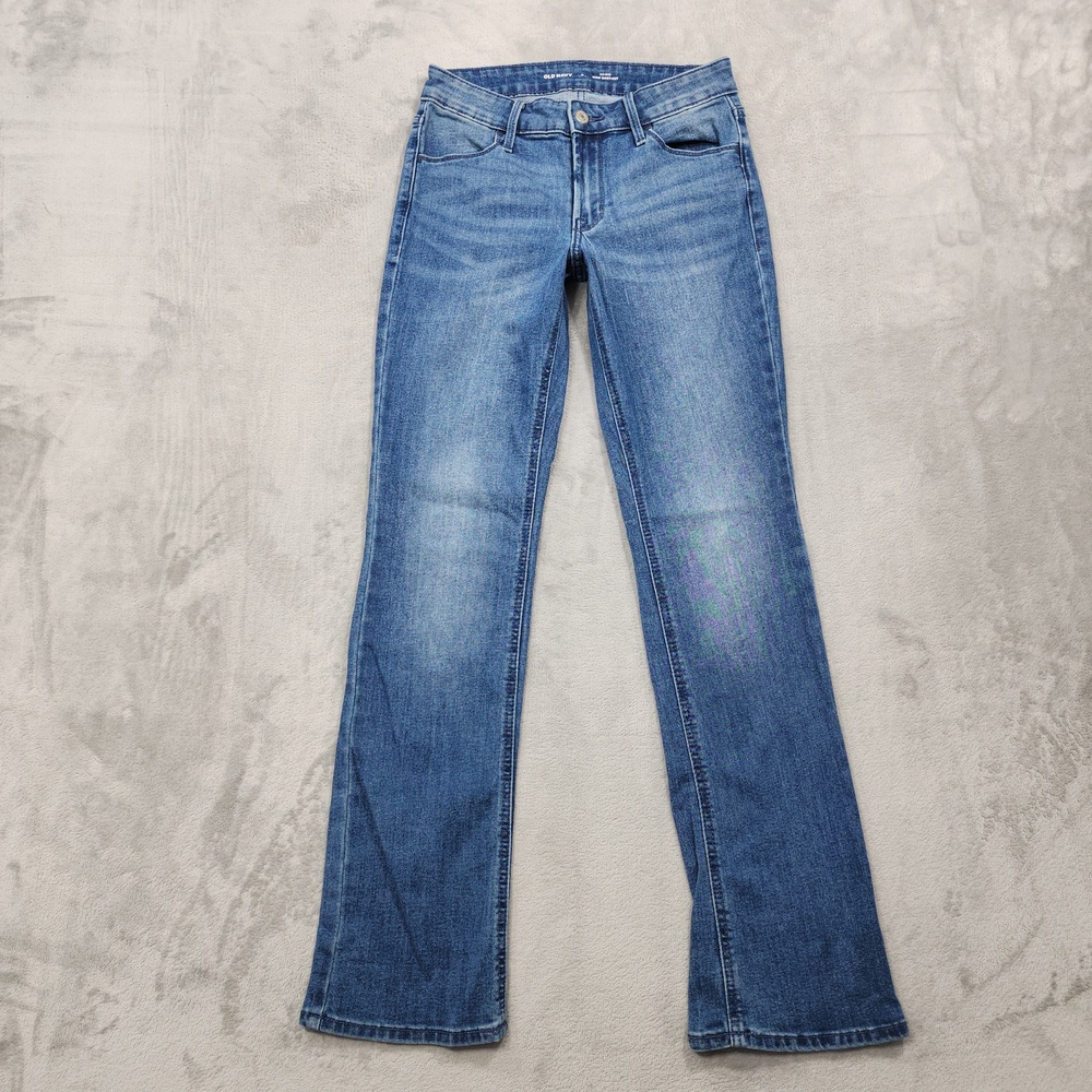 Old Navy Jeans Womens 0 Blue Mid Rise Wow Bootcut Stretch Medium Wash Denim